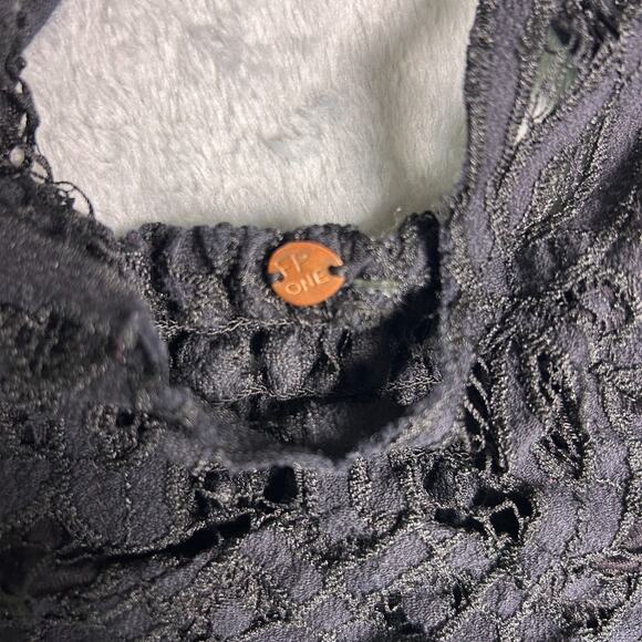 Free People Lace Bralette Womens XS Black Criss Cross Back Boho Feminine Dainty - Picture 6 of 8